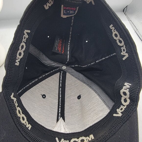 Volcom Adults L-XL Black Fitted Baseball Cap Casual Outdoors Lightweight - Picture 7 of 9